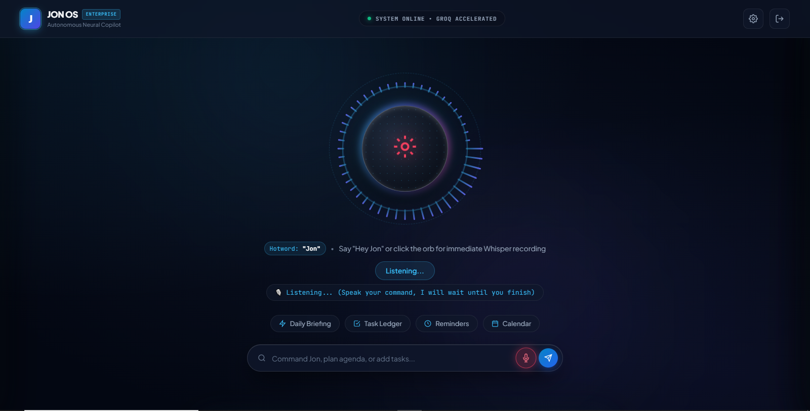 Voice AI Copilot — 01 Voice Command HUD